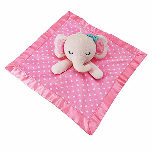 newest High quality  blanket plush animal head security baby blanket