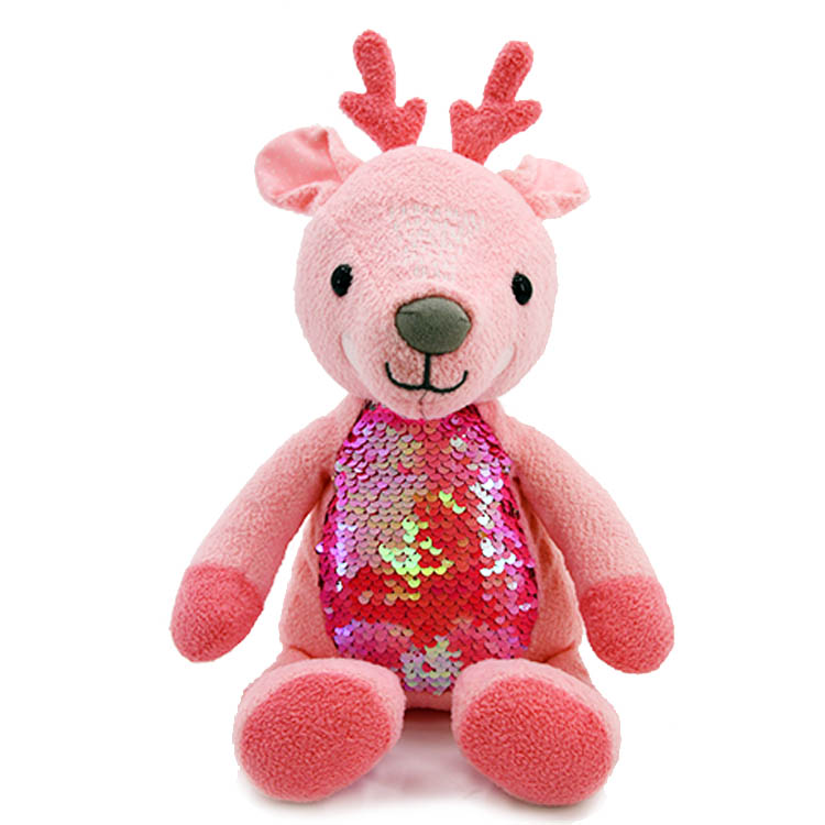 Cheap plush deer toy for kids wholesale custom logo cute stuffed soft plush deer