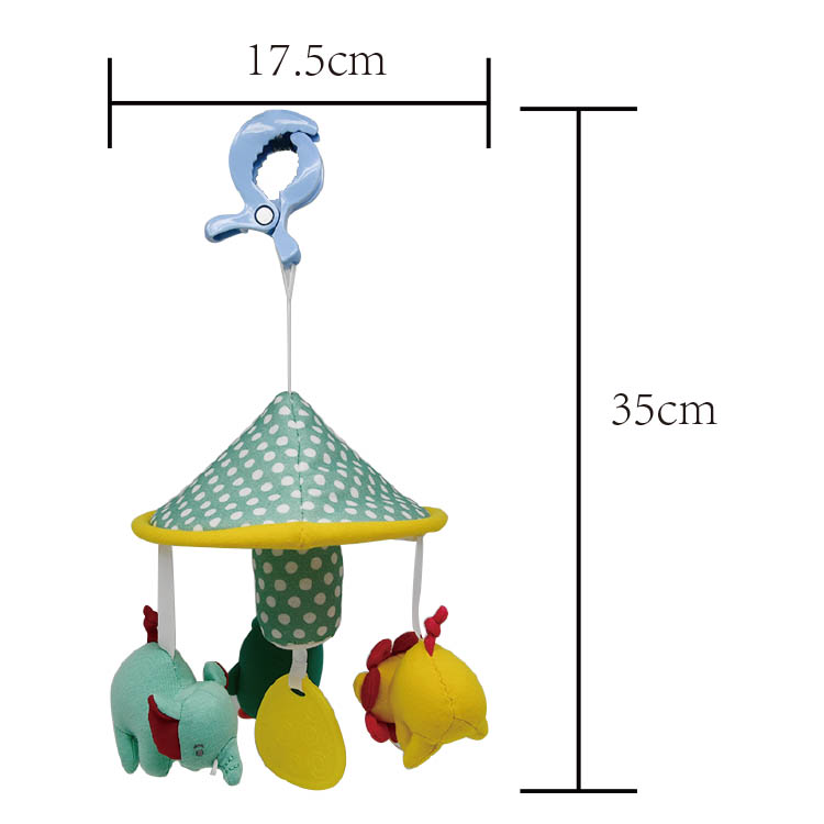 Cute animal Infant Musical Hanging Rattle Baby Crib Spin Bed Bell Toy